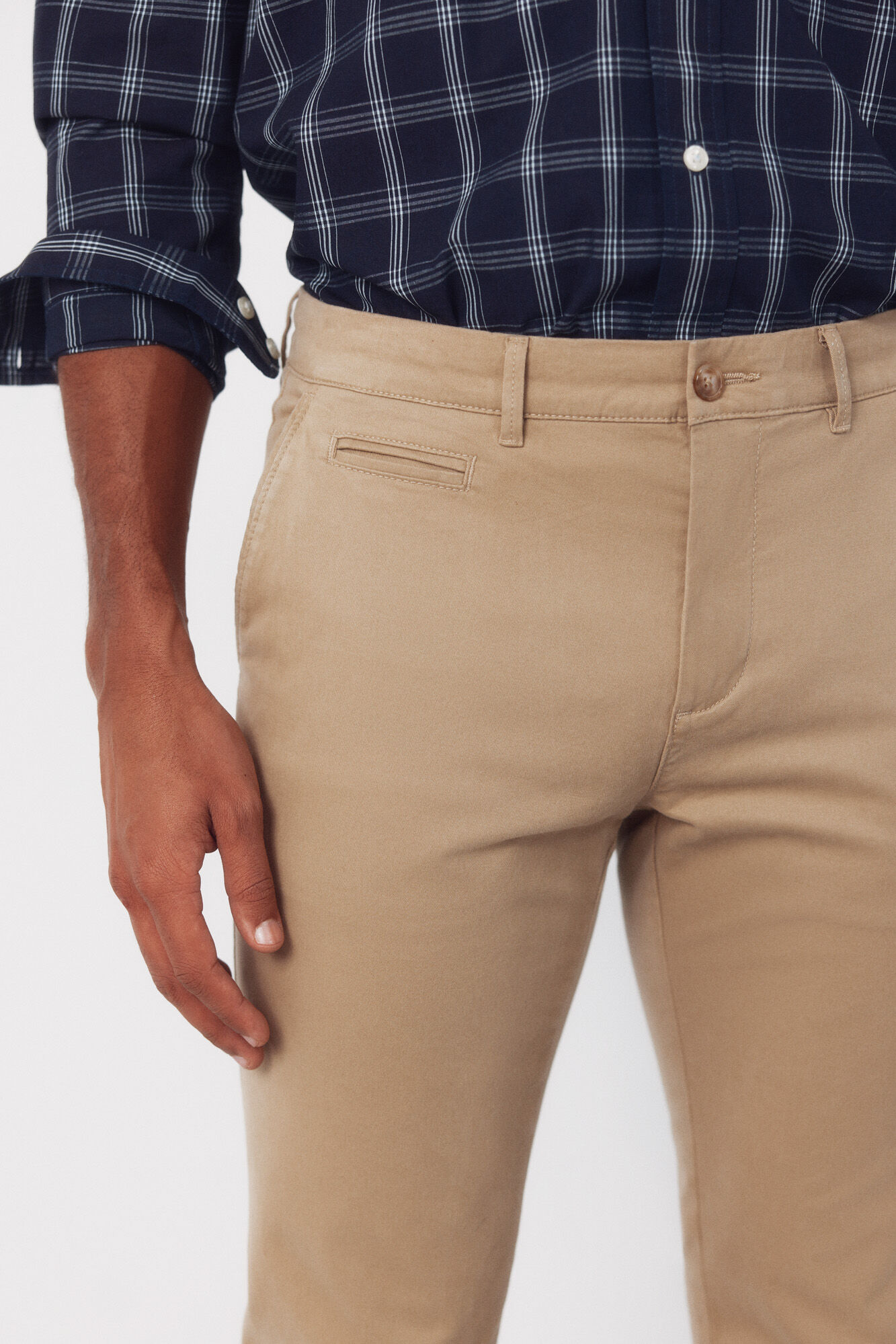 Cortefiel Pantal&oacute;n chino slim fit Beige