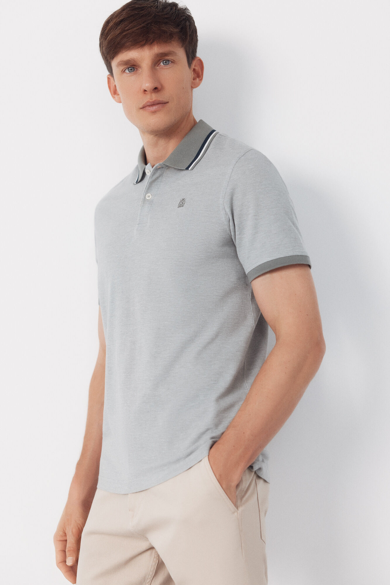 Cortefiel Polo oxford Gris