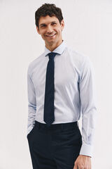 Cortefiel Camisa vestir otomán slim fit fácil plancha Azul