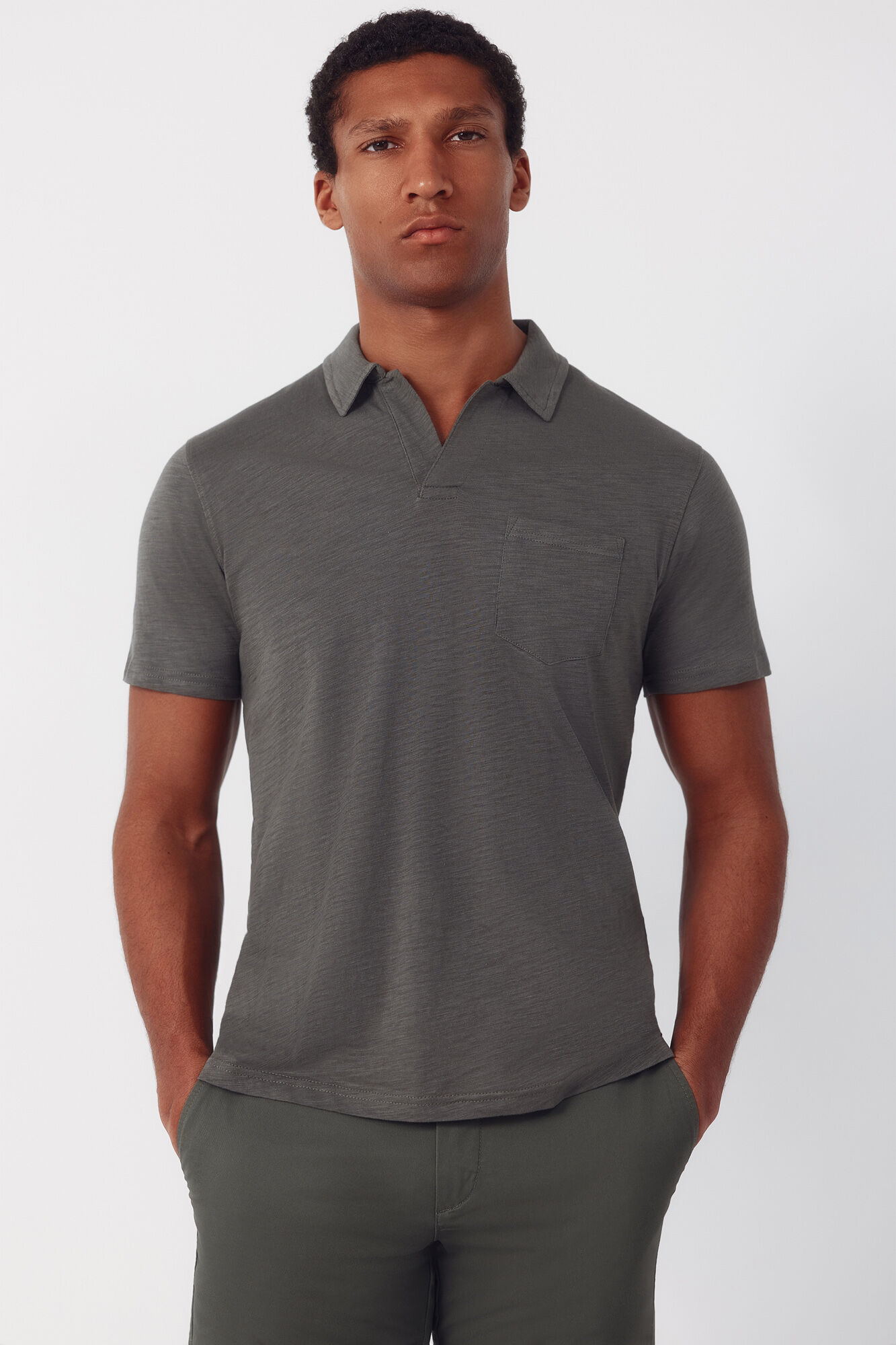 Cortefiel Polo liso slub