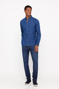 Cortefiel Camisa denim Azul