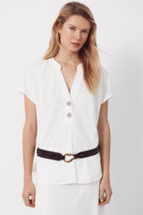 Cortefiel Blusa c&oacute;moda Blanco