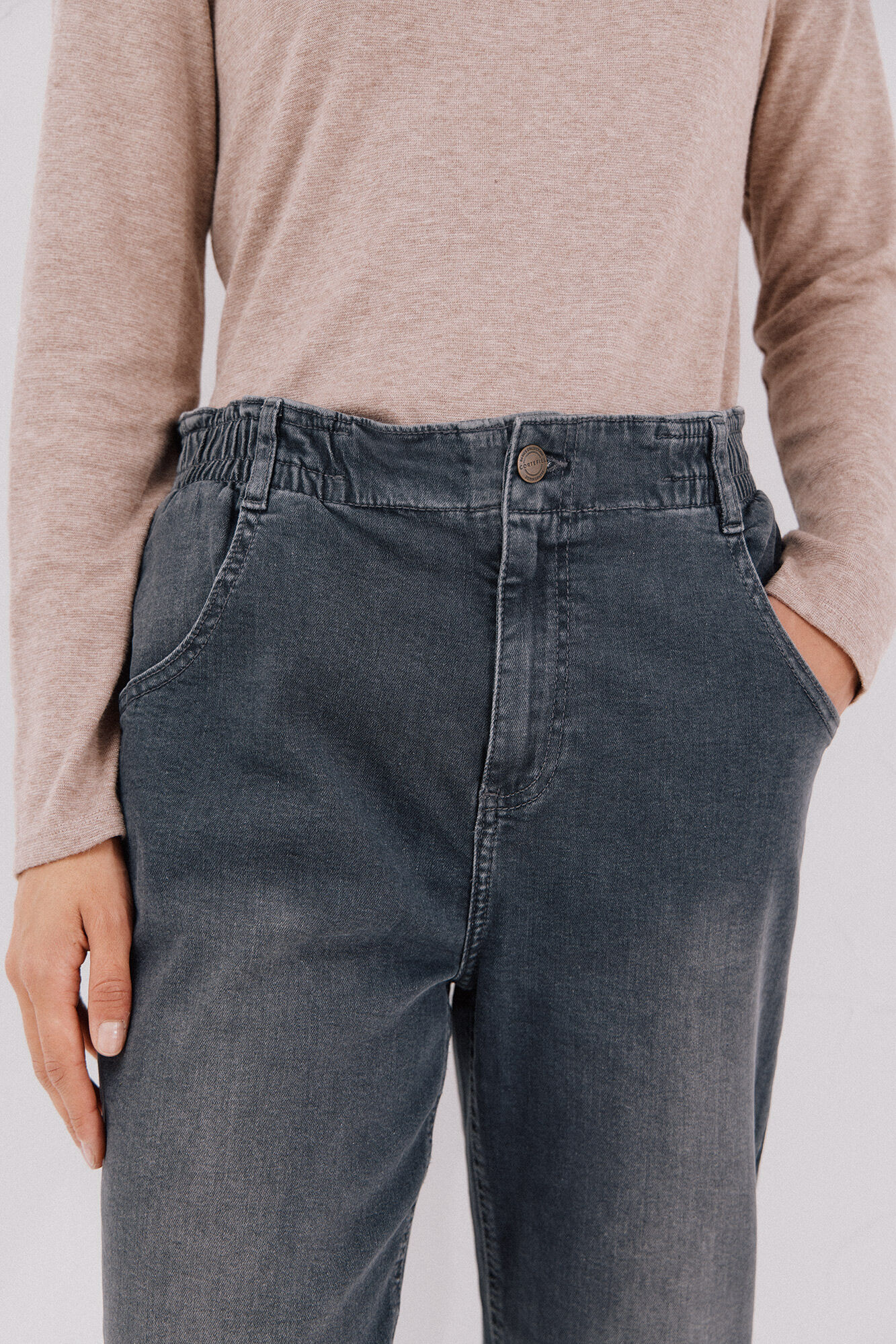 Cortefiel Jeans easy fit Gris oscuro