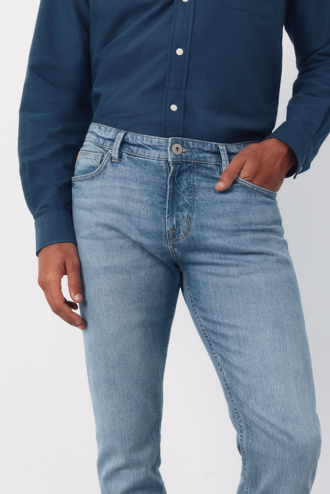 Cortefiel Pantal&oacute;n vaquero ligero slim fit Azul