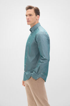 Cortefiel Camisa rayas coolmax Kaki