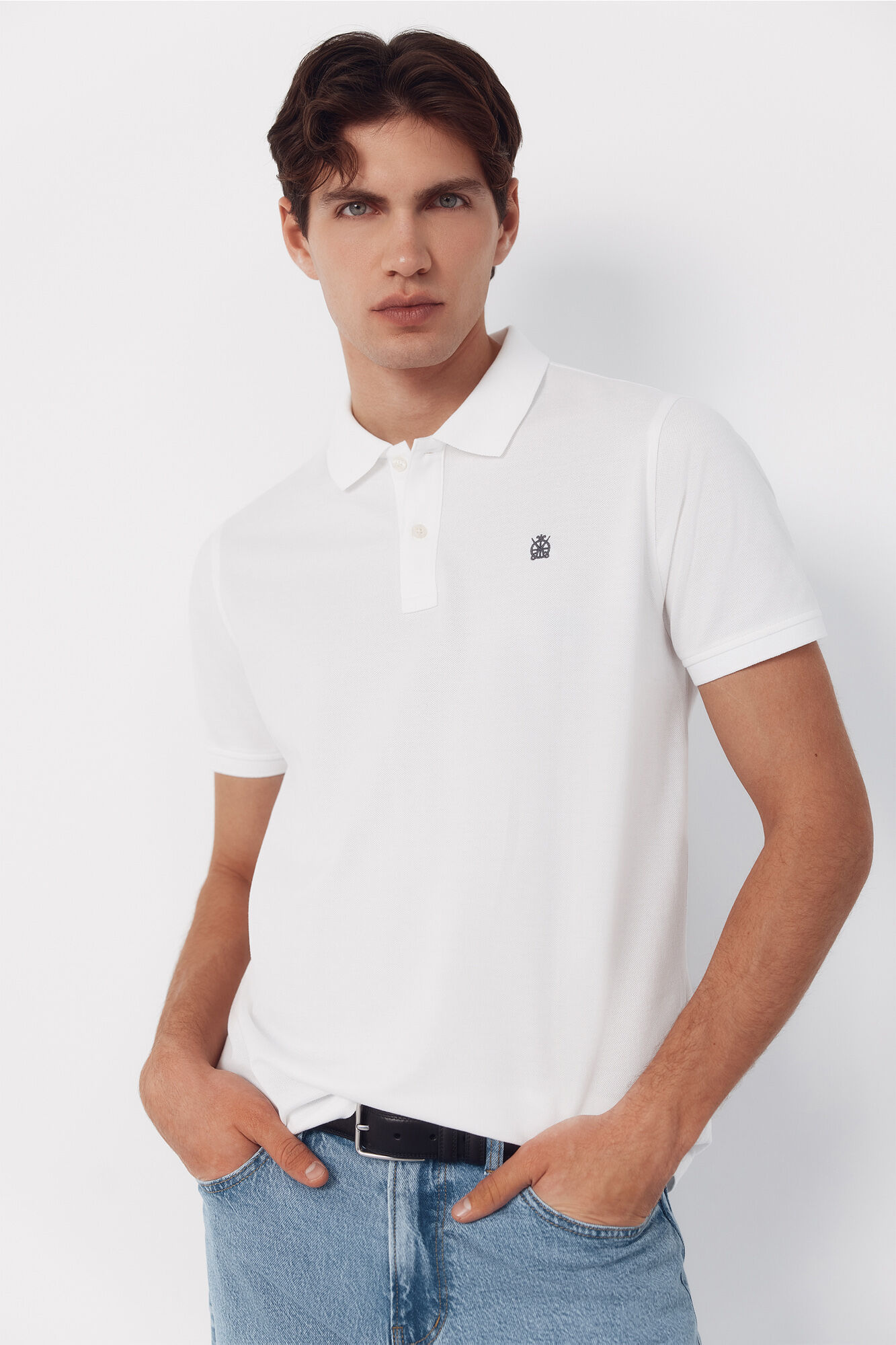 Cortefiel Polo b&aacute;sico piqu&eacute; slim
