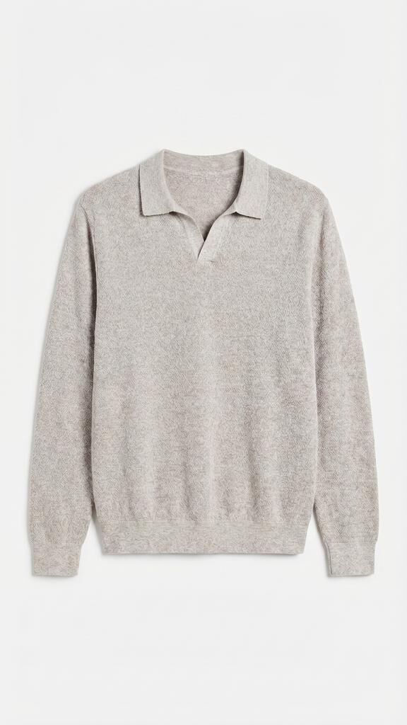 Cortefiel Jersey polo manga larga torzal Beige