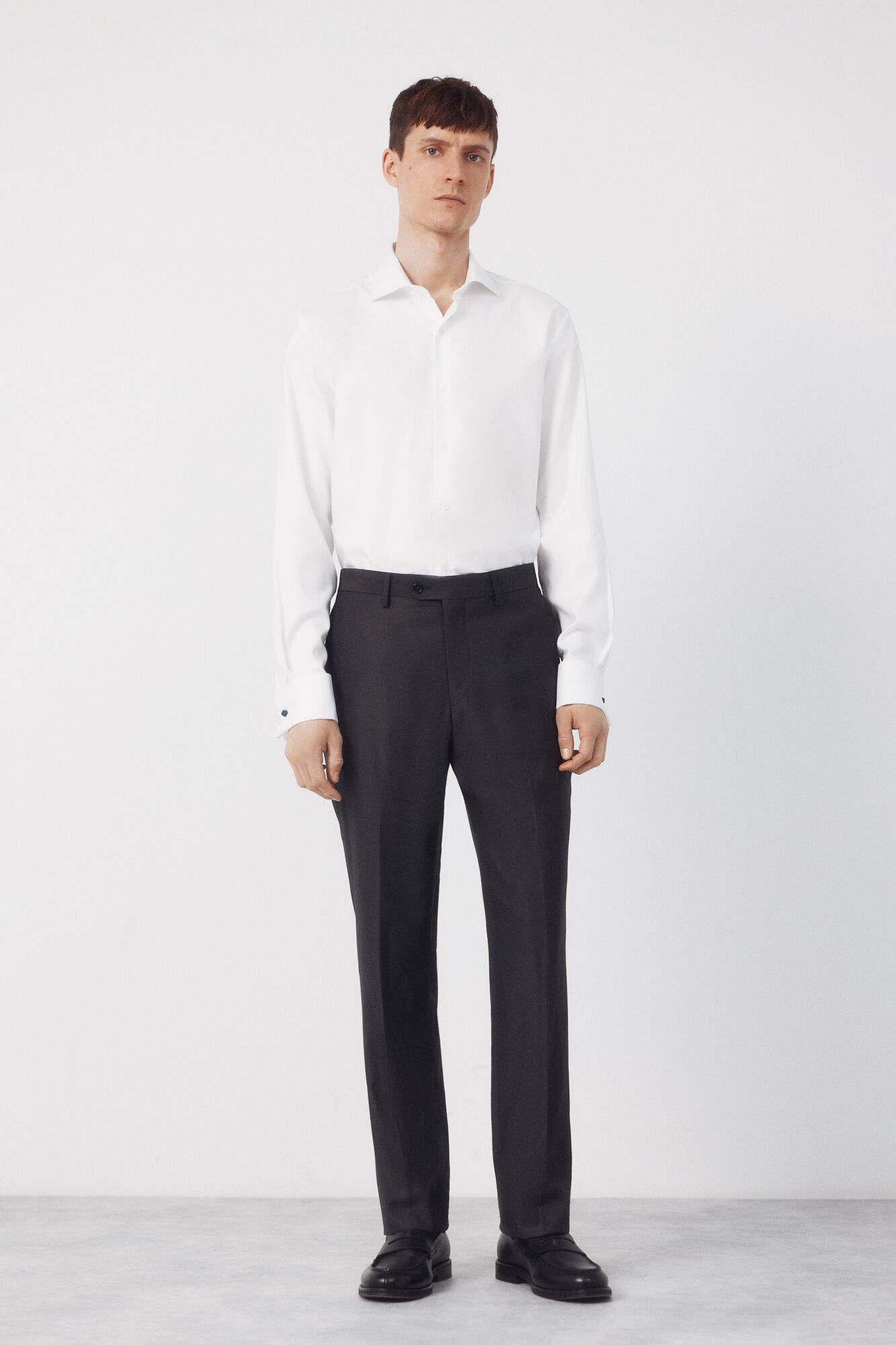 Cortefiel Pantal&oacute;n traje estructura Serie XXI Gris oscuro