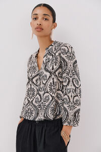 Cortefiel Blusa canes&uacute; delantro