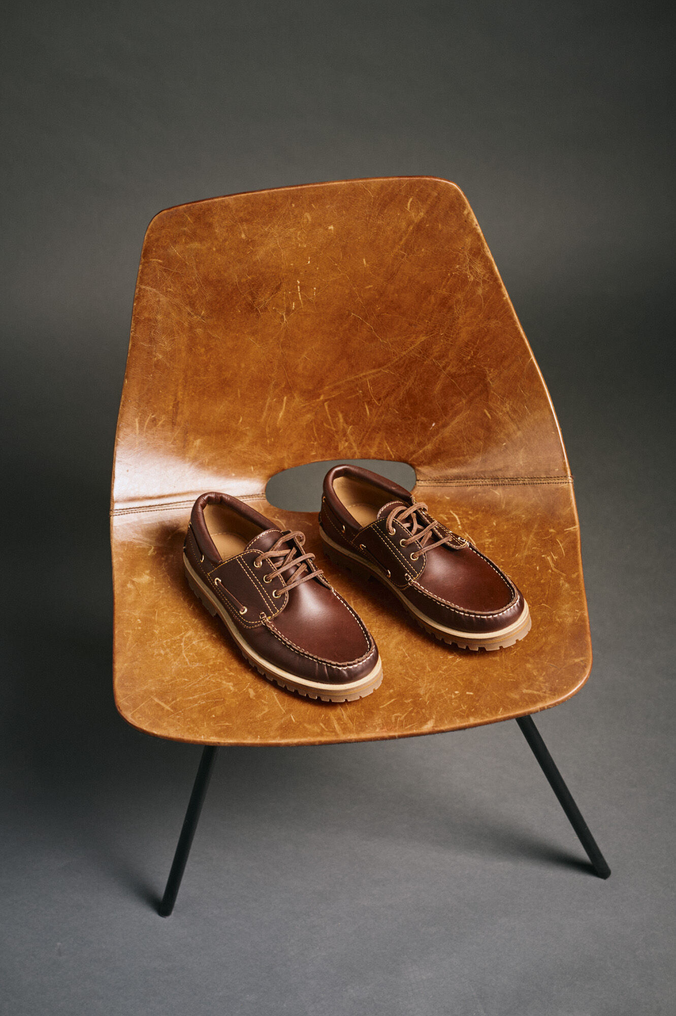 OOTO N&aacute;utico piel Marr&oacute;n oscuro