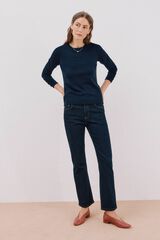 Cortefiel Su&eacute;ter de tejido fino Azul marino