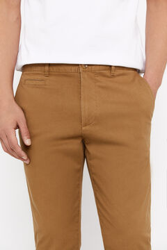 Cortefiel Pantalón chino ligero slim fit Marrón