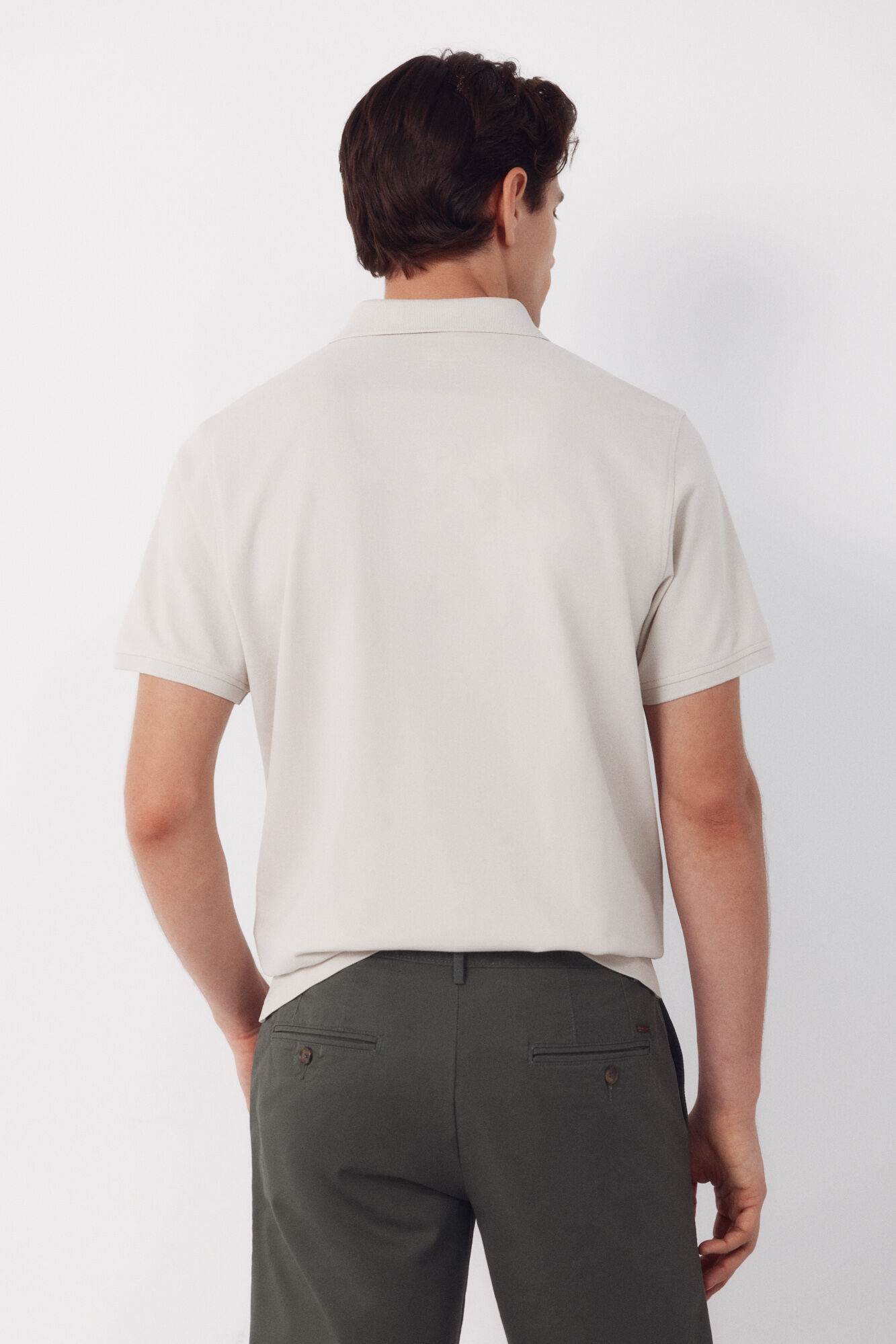 Cortefiel Polo b&aacute;sico piqu&eacute; Beige