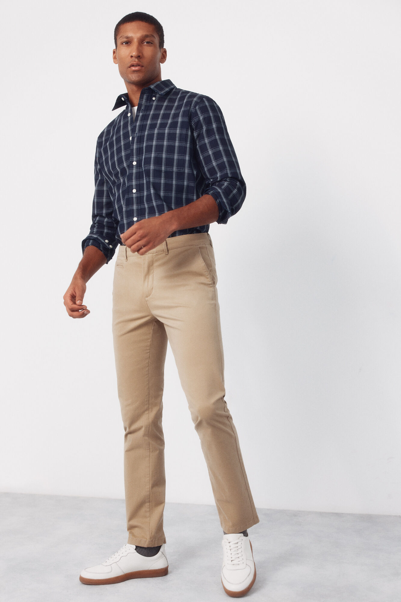 Cortefiel Pantal&oacute;n chino slim fit Beige