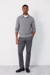 Cortefiel Pantal&oacute;n chino microprint regular Gris