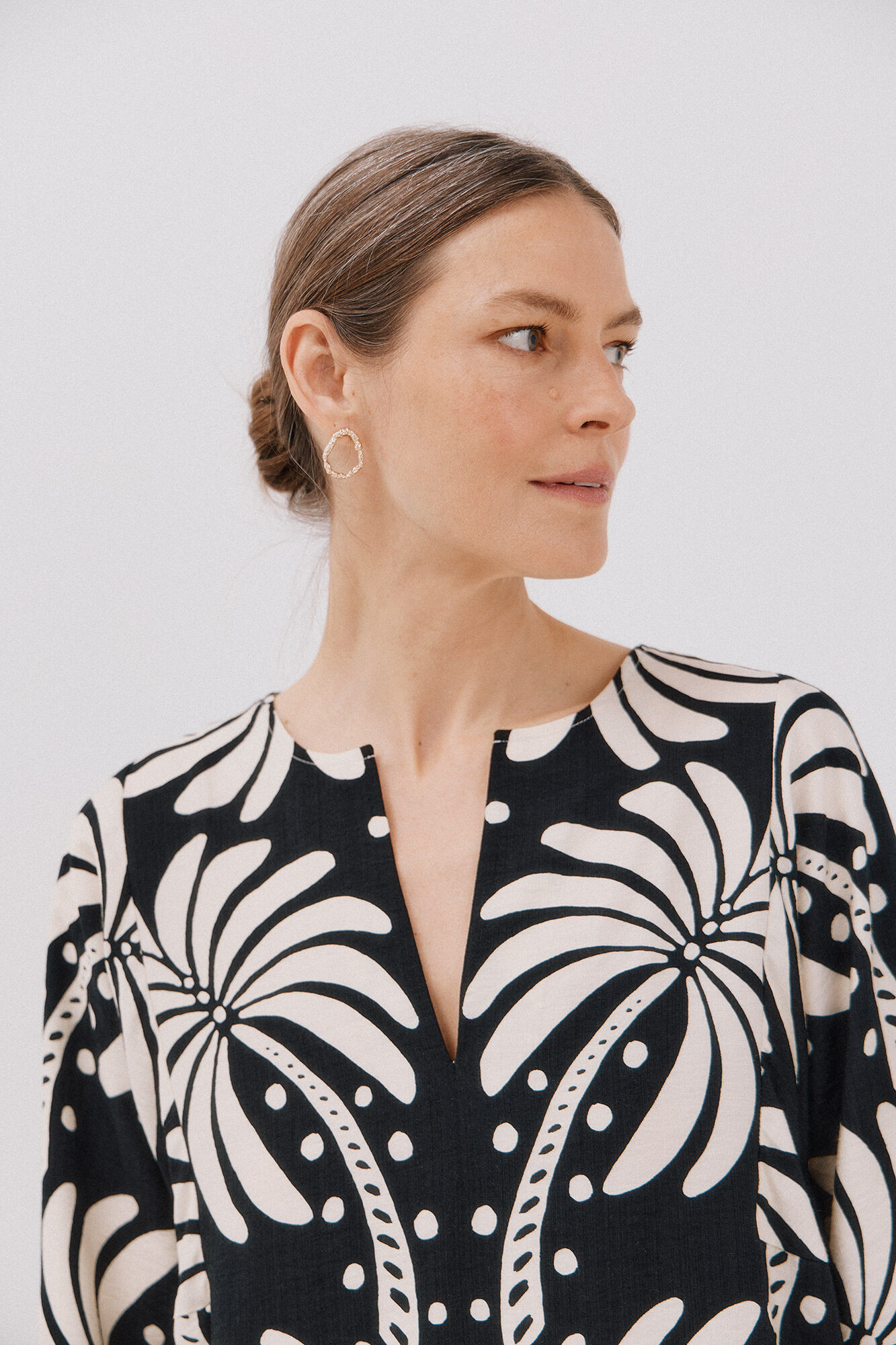 Cortefiel Blusa estampada Multicolor