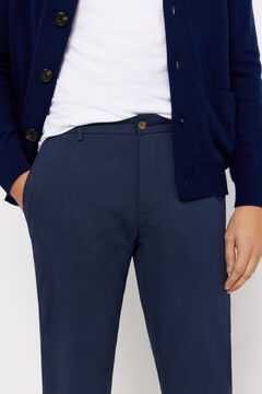 Cortefiel Pantalón chino estampado regular fit Azul marino