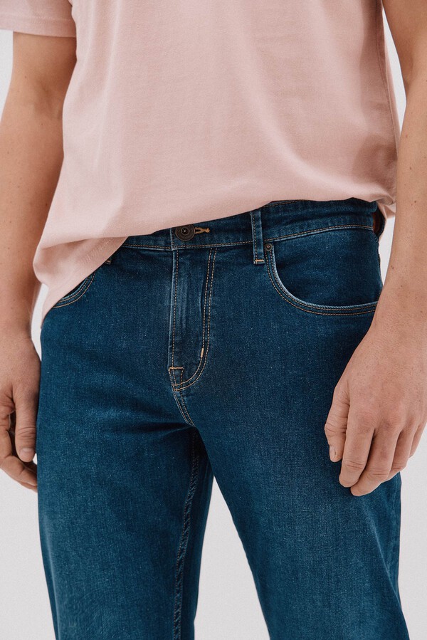 Cortefiel Pantalón denim regular fit Azul