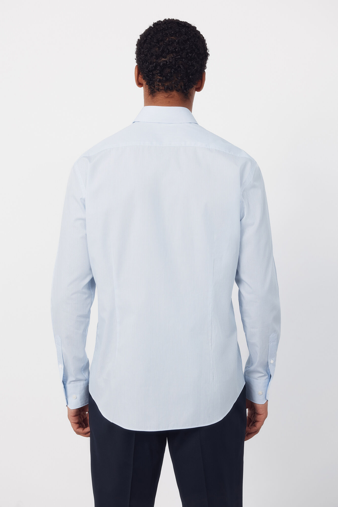 Cortefiel Camisa vestir cuadros slim fit f&aacute;cil plancha Azul