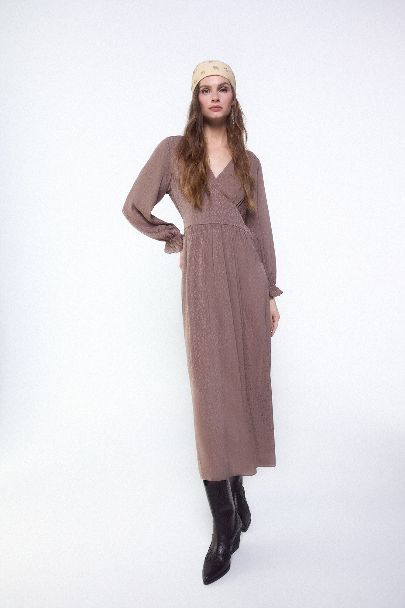 Slowlove Vestido fluido de jacquard