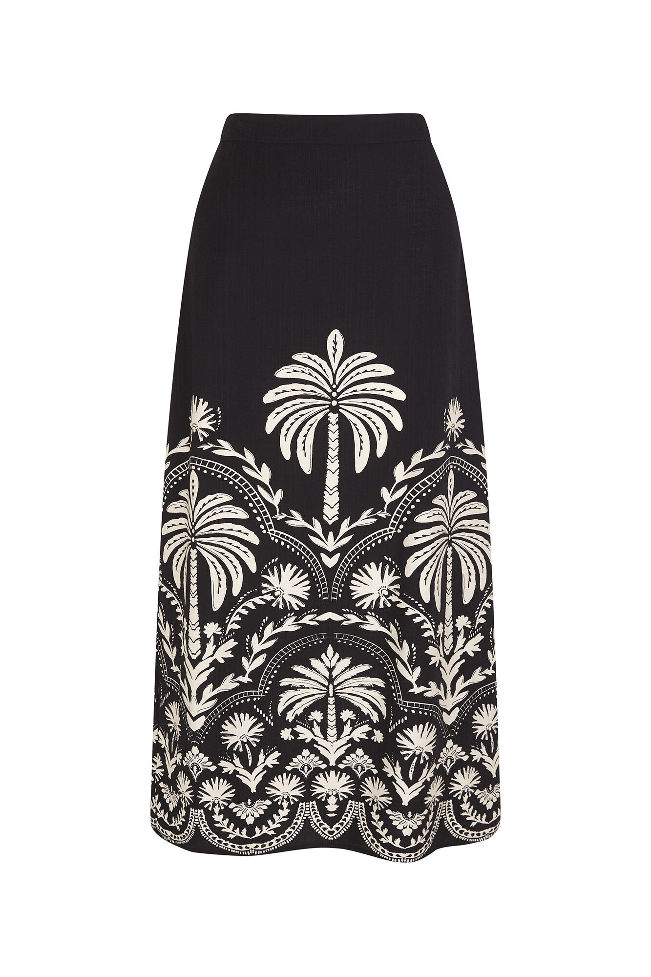 Cortefiel Falda recta estampada Estampado blanco