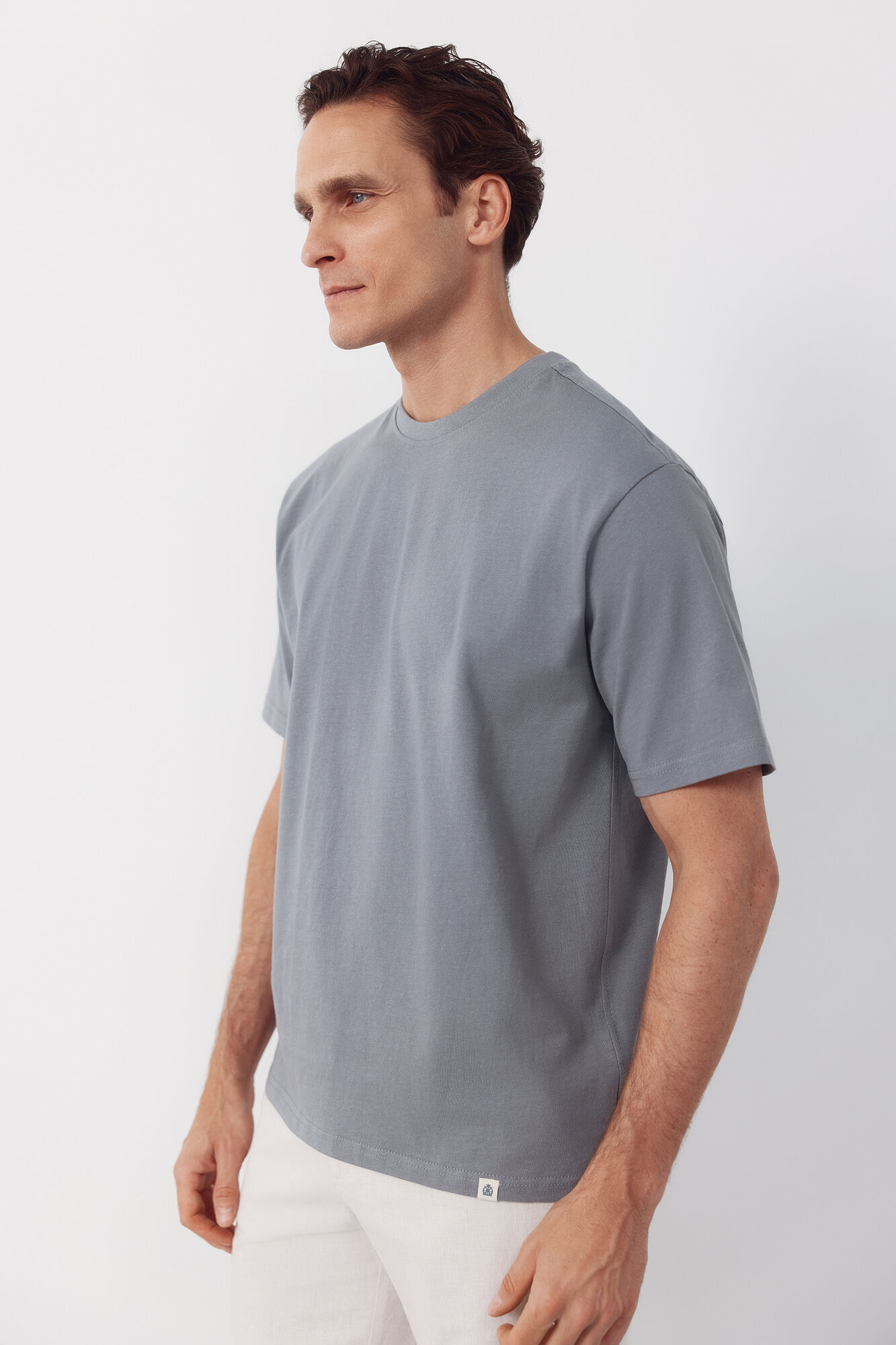 Cortefiel Camiseta b&aacute;sica Gris