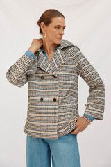 Cortefiel Gabardina corta de silueta con vuelo Multicolor