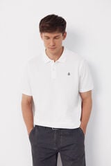Cortefiel Polo b&aacute;sico piqu&eacute; Blanco
