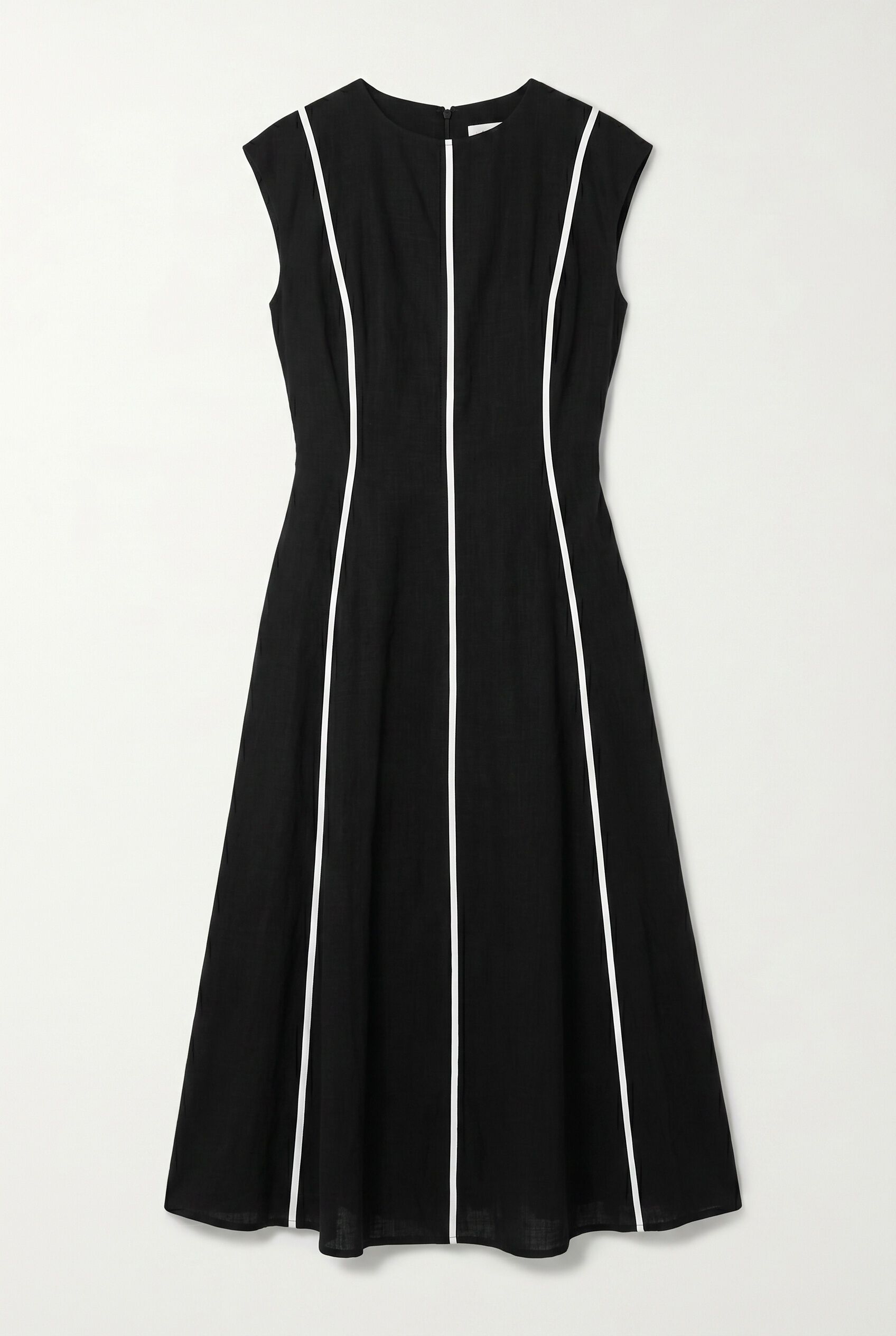 Cortefiel Vestido con contrastes Negro