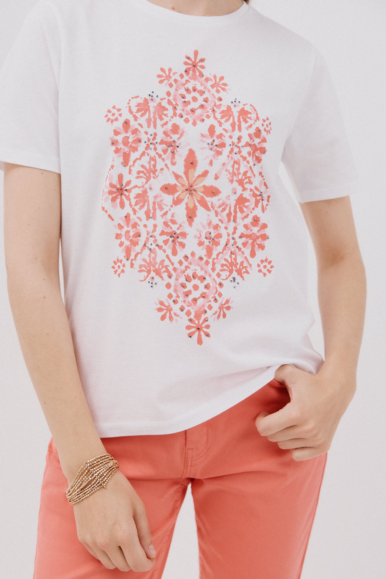 Cortefiel Playera estampado posicional