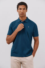 Cortefiel Polo básico piqué Azul oscuro