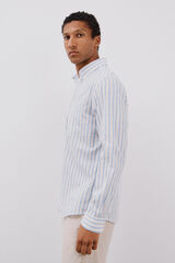 Cortefiel Camisa rayas flamé Azul