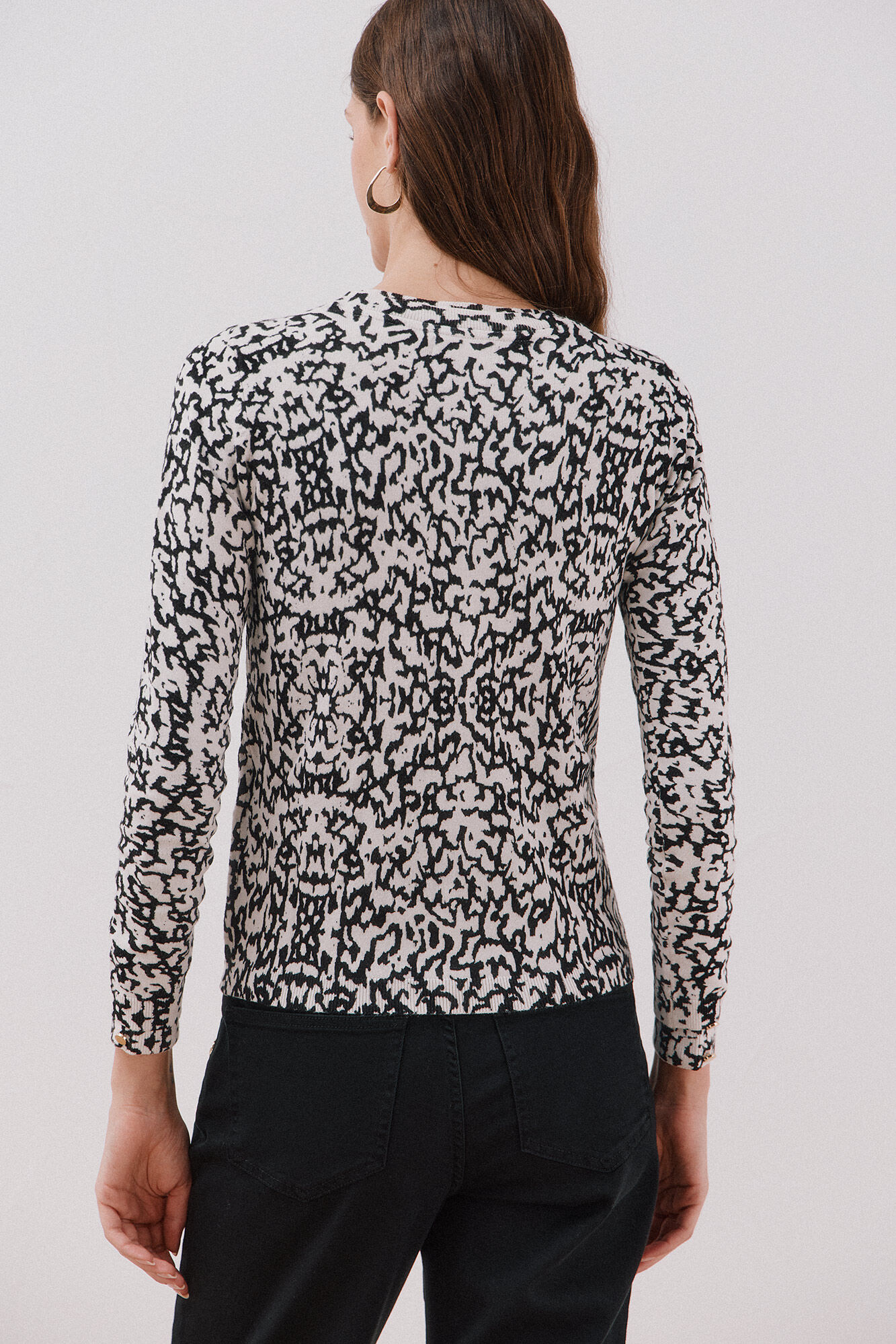 Cortefiel Su&eacute;ter de tejido fino Negro