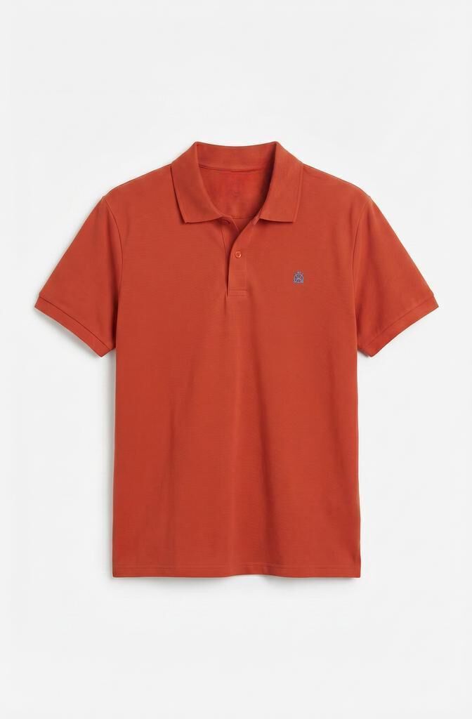 Cortefiel Polo b&aacute;sico piqu&eacute; Naranja