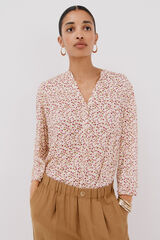 Cortefiel Blusa canesú delantro Multicolor