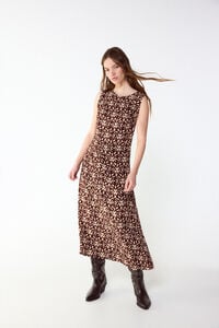 Slowlove Vestido estampado con frunce