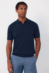 Cortefiel Jersey polo b&aacute;sico manga corta Azul marino