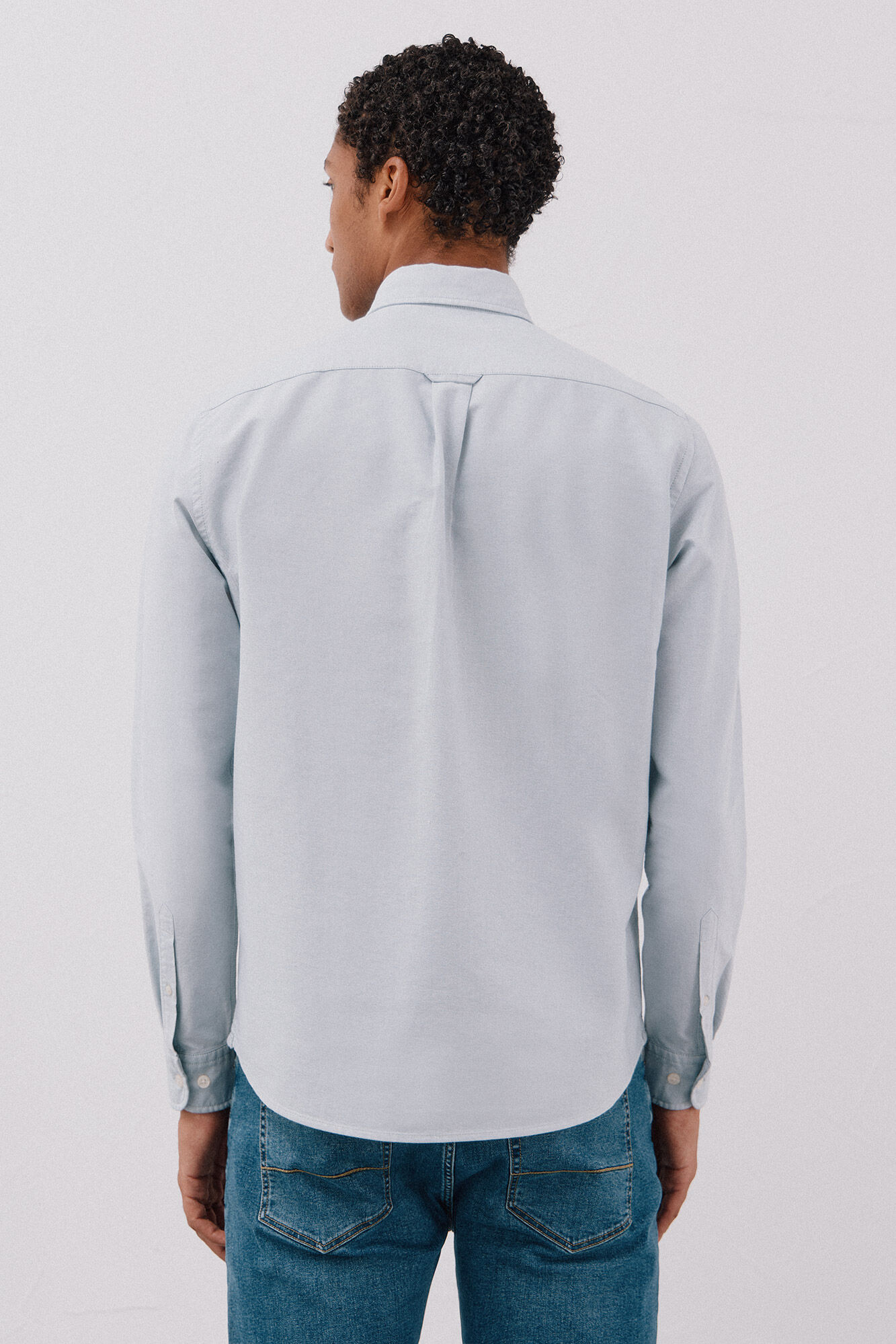 Cortefiel Camisa oxford lisa Azul