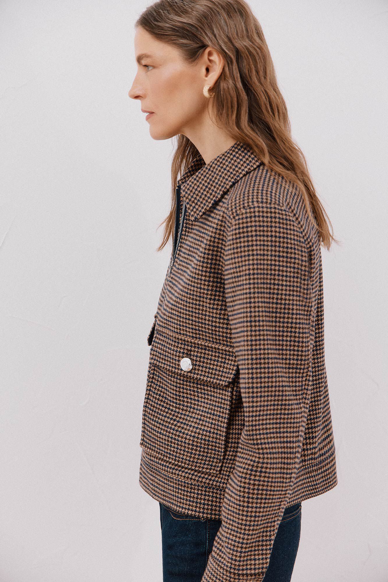 Cortefiel Chamarra corta con cierre Multicolor