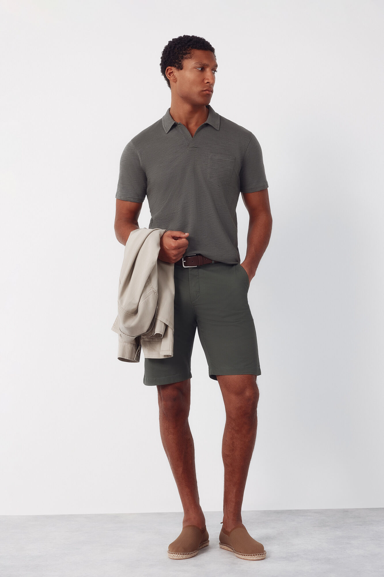 Cortefiel Polo liso slub
