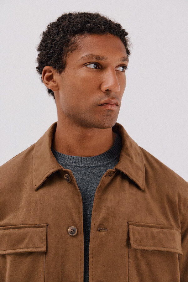 Cortefiel Sobrecamisa efecto ante Beige