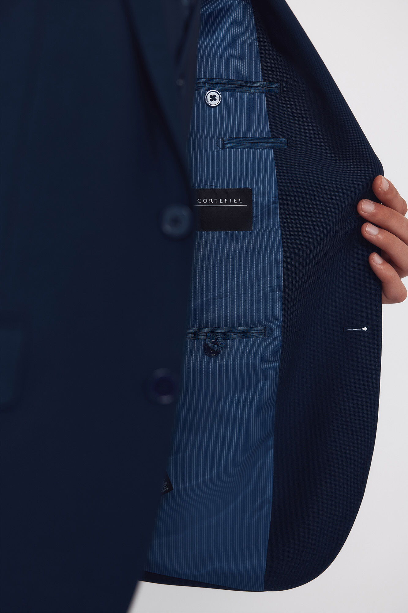 Cortefiel Americana traje estructura Serie XXI Azul marino