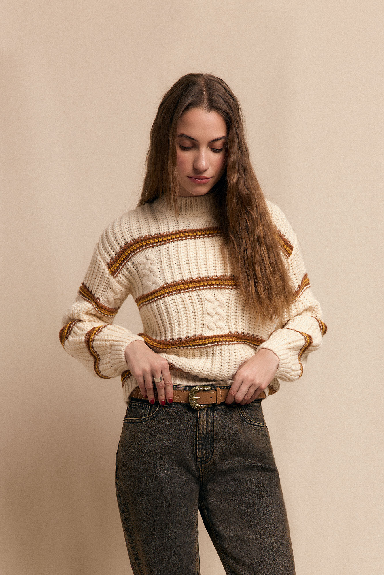 Slowlove Jeans marr&oacute;n Overdye Gris