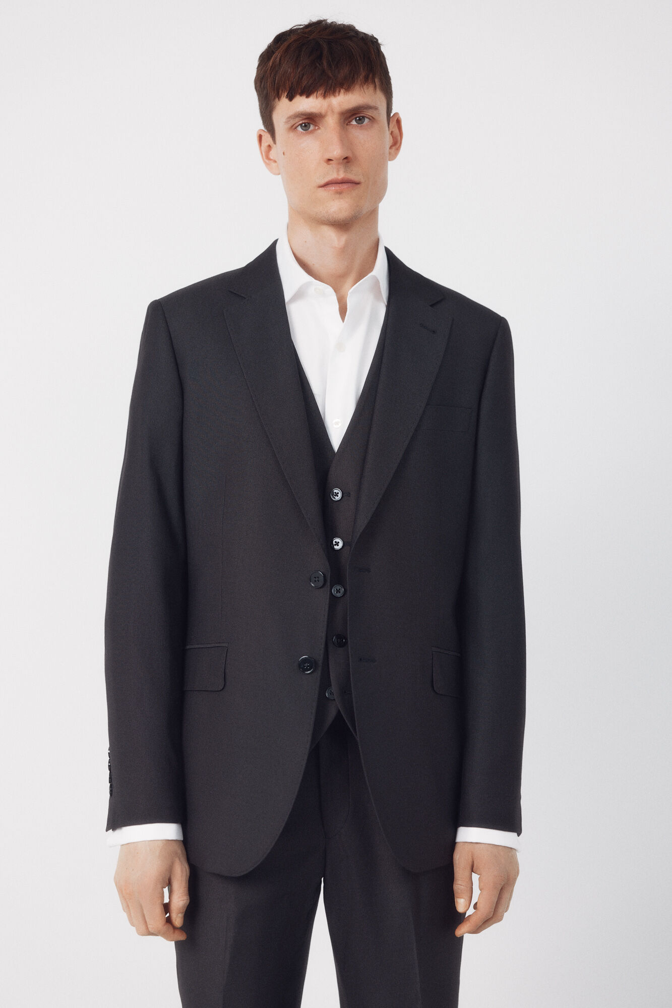 Cortefiel Americana traje estructura Serie XXI Gris oscuro