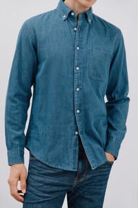 Cortefiel Camisa denim   Azul marino