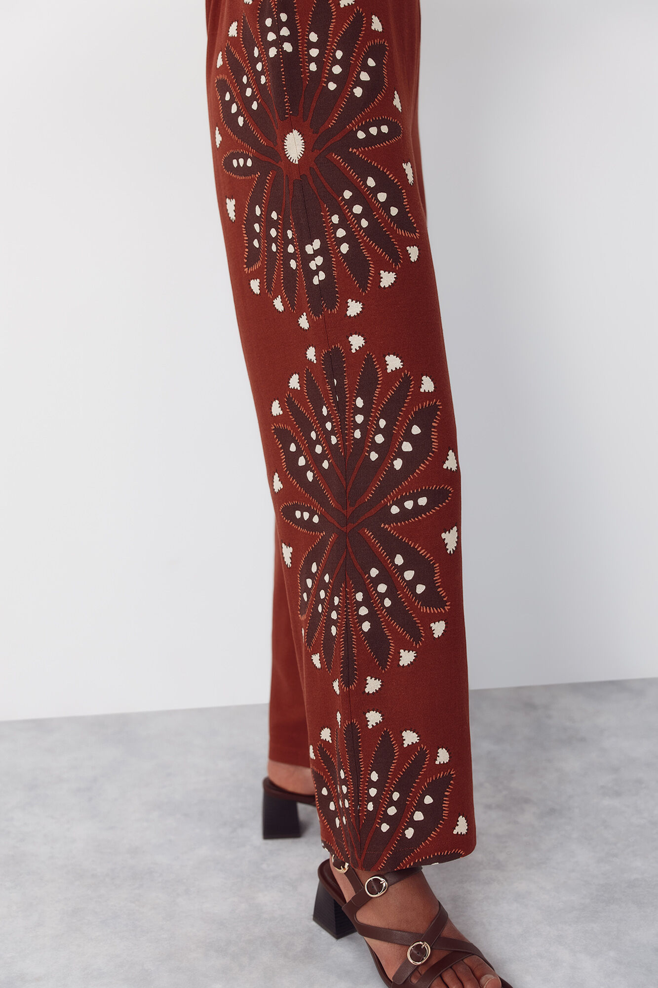 Cortefiel Jumpsuit estampado Granate
