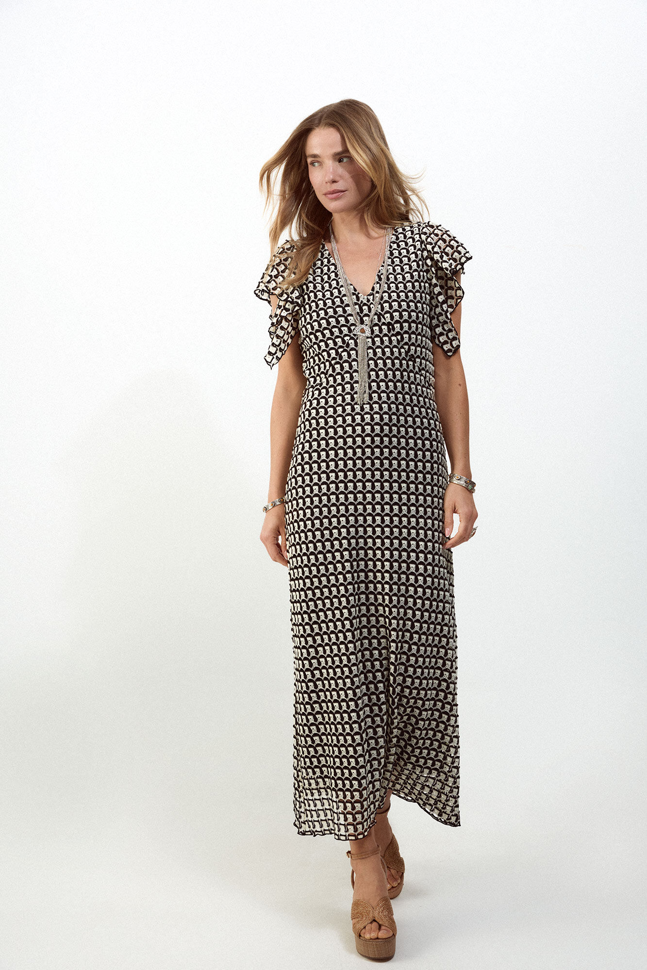 Slowlove Vestido estructura multicolor