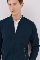 Cortefiel C&aacute;rdigan cuello bomber Azul marino