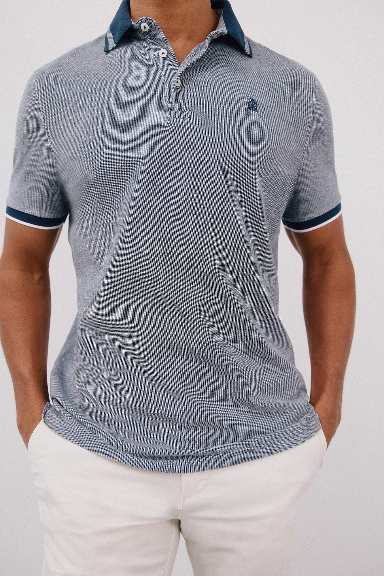 Cortefiel Polo oxford Azul marino