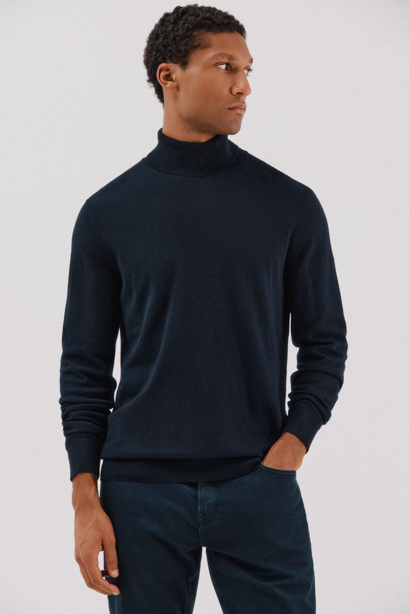 Cortefiel Su&eacute;ter algod&oacute;n cashmere cuello alto